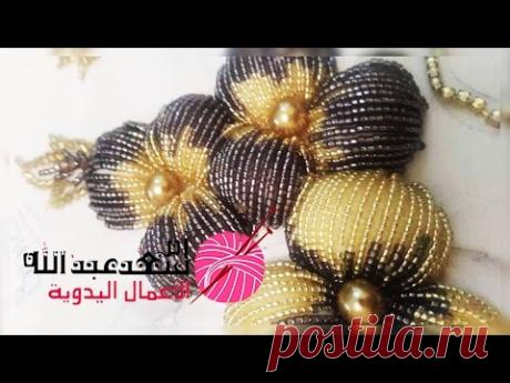 كيفية تنبات وردة منفوخة بالعقيق رائعة و جميلة | Randa | Crochet | Tanbat