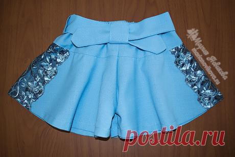 Как сшить юбку шорты для девочки 2-3 года