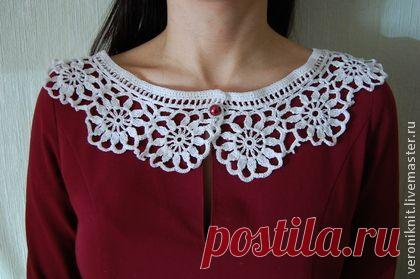 Воротничок и манжеты - белый,цветочный,воротничок,воротничок съемный,воротничок ажурный