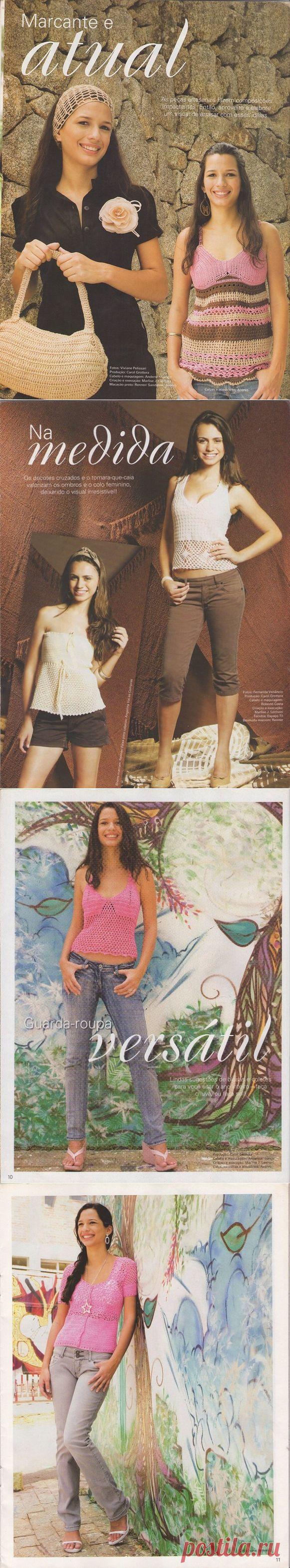 Летние топы и майки крючком