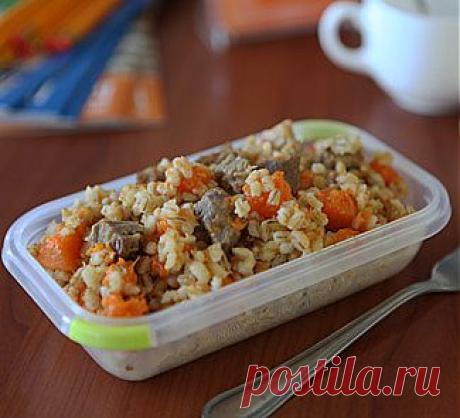 Перловка с тыквой и свининой, второе блюдо. Пошаговый рецепт с фото на Gastronom.ru