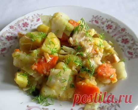 Овощное рагу с курицей