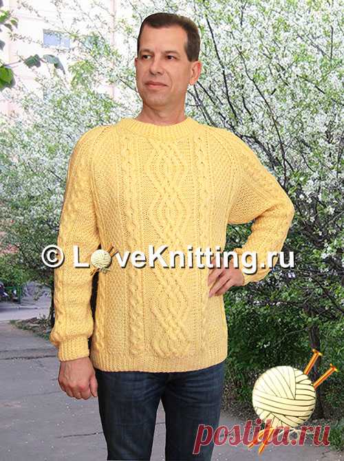 Пуловер на солидного мужчину | Loveknitting.ru