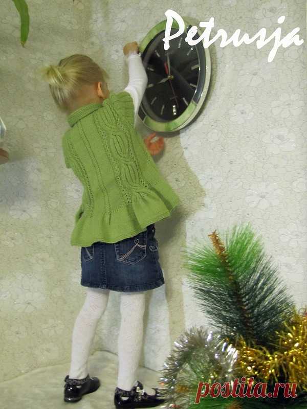 Жакет &#171;Араны и медведи&#187; | Вязание для девочек | Вязание спицами и крючком. Схемы вязания.