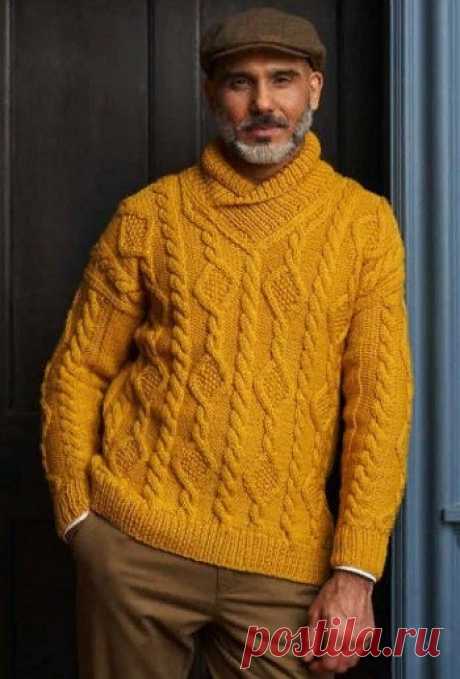 Мужской свитер «Moffan» от дизайнера Pat Menchini

Размеры: S (M, L, 1XL, 2XL)
Окружность груди – 91 (102, 112, 122, 132) см,
Окружность груди готового изделия – 92 (104, 115.5, 124.5, 136.5) см,
Длина – 66 (67, 67, 69, 69) см,
Длина рукава по шву – 57 (57, 57, 57, 57) см.

Пряжа Rico Essentials Mega Wool Chunky (55% шерсть, 40% акрил; 5% вискоза; 125 м / 100 грамм в мотке) – 10 (11, 13, 14, 15) мотков.

Спицы № 5, № 5.5 и № 6, дополнительная спица, маркеры петель.

Плотно...