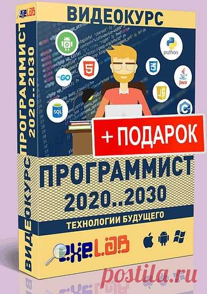 Видеокурс ПРОГРАММИСТ 2020..2030 + ПОДАРОК Посетители сайта SoftLabirint.Com – Для Вас видеокурс 