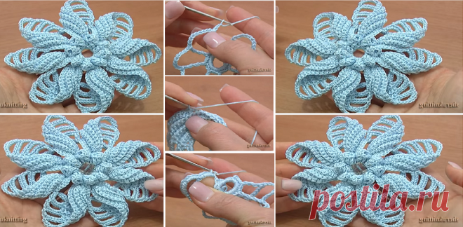 How to Crochet Folded Petal Flower | Design Peak
