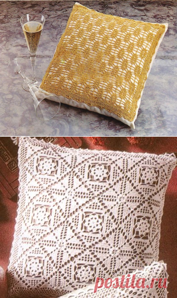 Подушки крючком