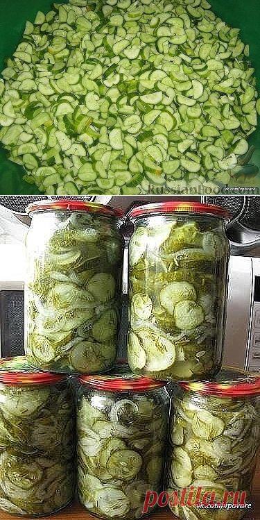 САЛАТ ИЗ ОГУРЦОВ НА ЗИМУ «ЗИМНИЙ КОРОЛЬ» (СТЕРИЛИЗАЦИЯ НЕ ТРЕБУЕТСЯ)
