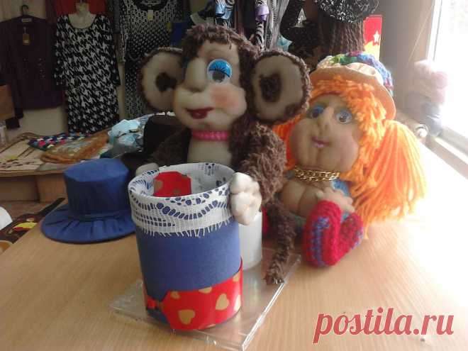 Обезьянка ..Символ следующего года 2016..сделана из капрона