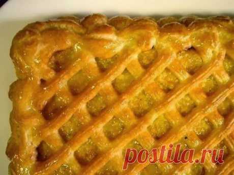 Пирог с курагой открытый