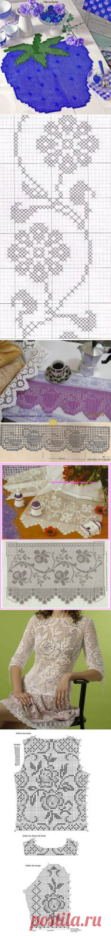 (19) Филейное платье крючком - схема 2 | филейка!