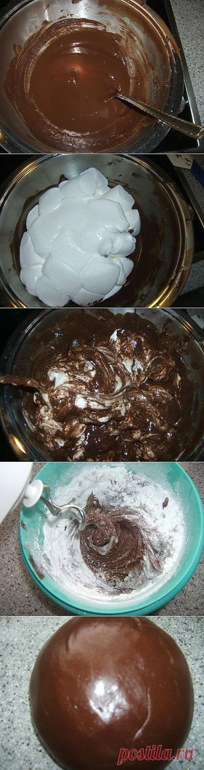 Шоколадная мастика из маршмелоу : Мастика, марципан, кремы