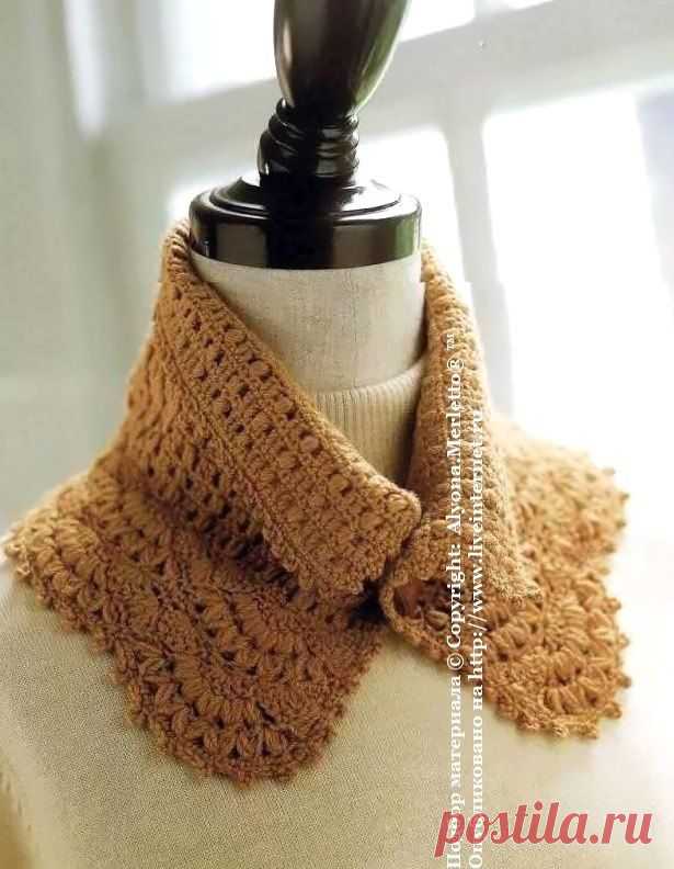 Вязание крючком воротники. Воротник связанный крючком схемы | Домоводство для всей семьи