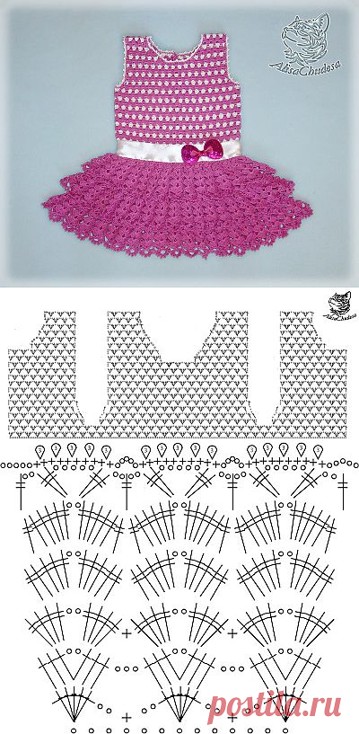 Сарафан "Minnie Mouse" крючком .
