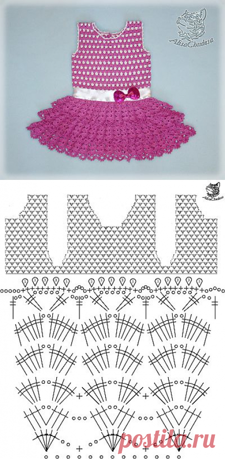 Сарафан &quot;Minnie Mouse&quot; крючком .
