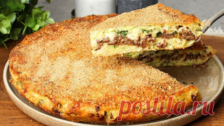 Кабачки, картошка и фарш: настоящее объедение в виде закусочного пирога | Сладкая жизнь Пульс... Рецепт вкусного закусочного пирога