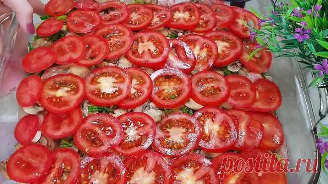 Потрясающее горячее блюдо с курицей и грибами