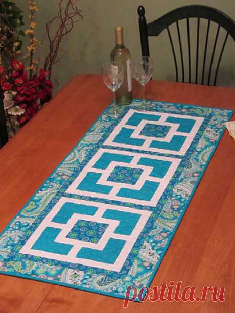 Annie's e-PatternsCentral.com - City Squares Runner & Place Mats