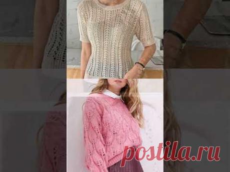 АЖУРНЫЕ УЗОРЫ СПИЦАМИ + СХЕМЫ #shorts