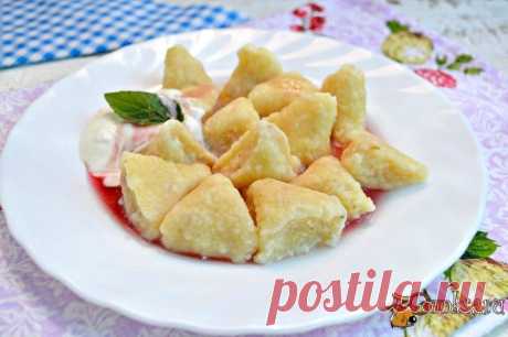 Вареники ленивые с овсяными хлопьями и лимонной цедрой.