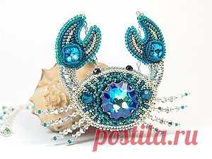 Создаем краба из бисера и кристаллов Swarovski - Ярмарка Мастеров - ручная работа, handmade