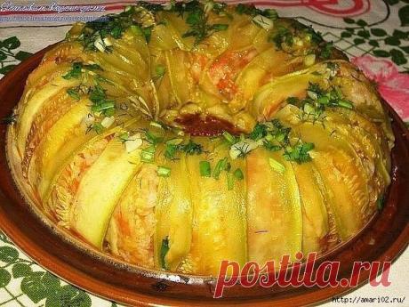 Рисовая запеканка с кабачком.