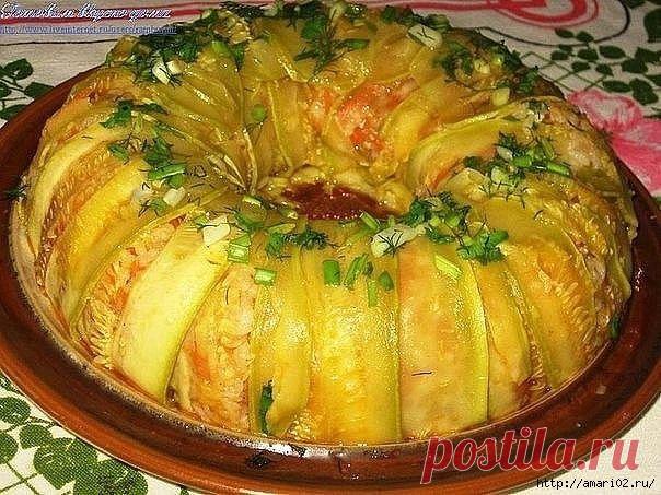 Рисовая запеканка с кабачком.