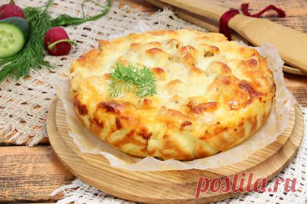 Пирог с курицей и сыром на картофельном тесте - ароматный и до безобразия вкусный