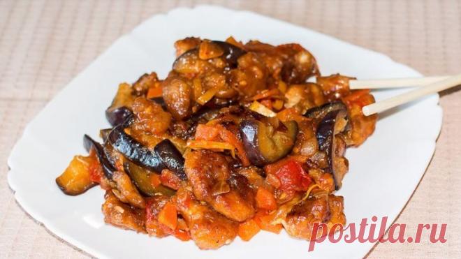 Хрустящая КУРОЧКА в Карамели с Баклажанами 🍆