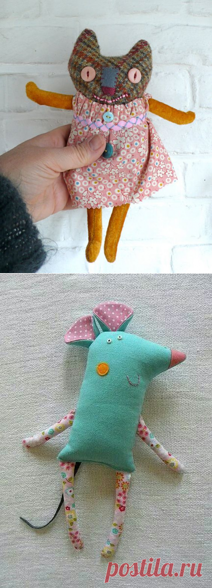 Коты и мыши. Текстильные игрушки