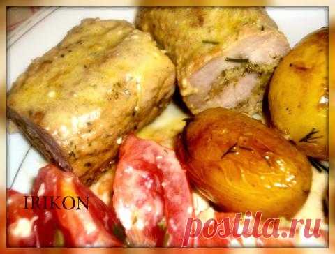 Свиные рулетики с соусом pesto и брынзой | 4vkusa.ru
