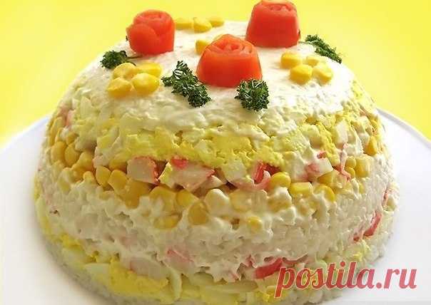 Подборка самых лучших салатов с крабовыми палочками (мясом). Топ- 9