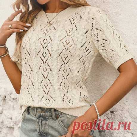 Новые схемы узоров: геометрия, ажурные ромбы, зигзаги и сетка — летнее вязание по мотивам Shein | Вяжем вместе! | Дзен