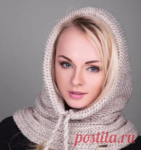 Съемный вязаный капюшон