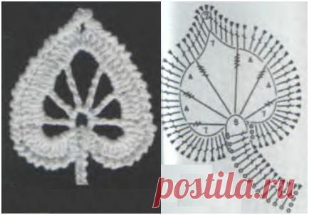 ЛИСТЬЯ ВЯЗАНЫЕ... очень много... со схемами... БОЛЬШУЩАЯ КОЛЛЕКЦИЯ!!!...