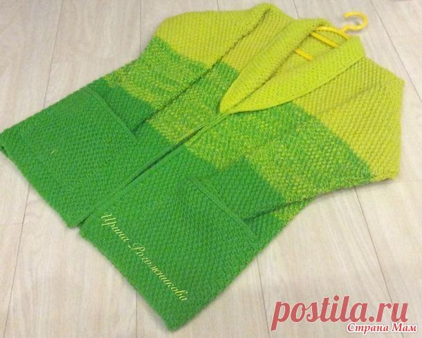 Кардиган "Молодо-Зелено" для дочки. - Вязание - Страна Мам