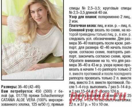 Кофточка с узорами спицами