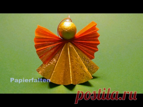 Weihnachtsengel basteln, ein Engel aus Papier falten