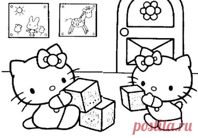 Hello Kitty. Трафарет