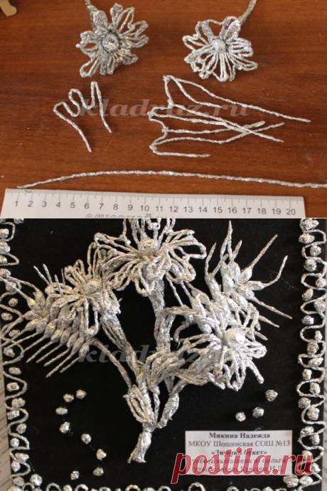 Цветы из фольги. Мастер-класс с пошаговыми фото