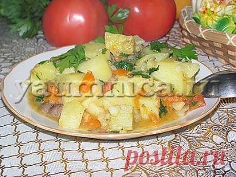 Рецепт куриных сердечек с овощами