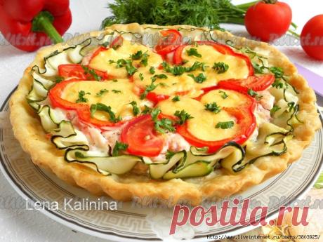 Пирог из песочного теста с курицей и овощами - штука совершенно волшебная