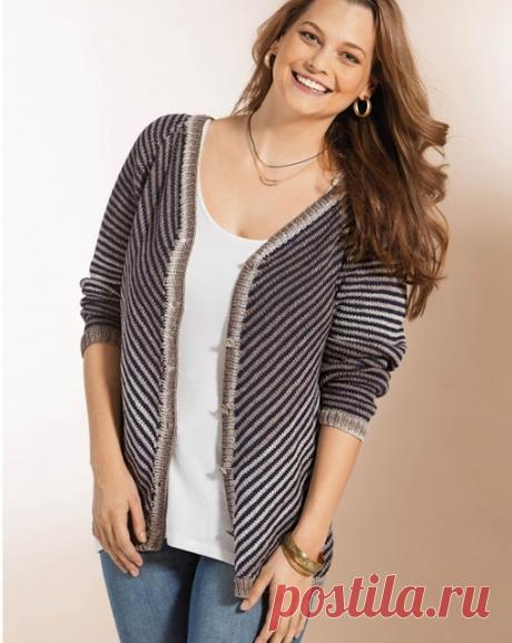 Жакет-реглан спицами