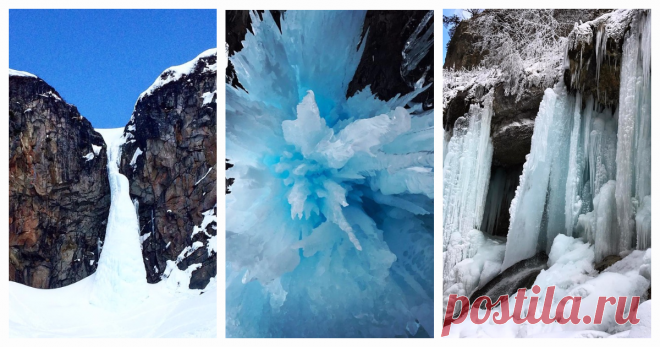 Лучше гор могут быть только… замёрзшие водопады (24 фото) | Чёрт побери Невероятной красоты водопады, заснятые в тот момент, когда их сковал лёд. Какими видят туристы водопады России? Чегемские водопады, Кабардино-Балкария Чечня Красноярский край Териберка, Мурманская область Вилючинский водопад, Камчатка Учан-Су, Крым Карелия Кивач, Карелия Кравцовские водопады, Приморский край Смольные водопады, Приморский край Тигровый водопад, Приморский край Руфабго, Адыгея
