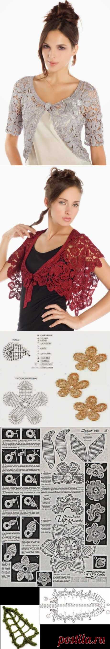 Irish crochet &amp;: Из элементов.