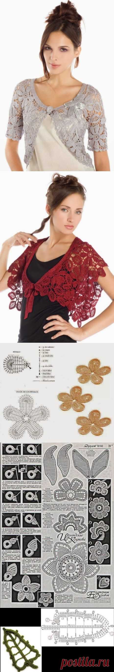 Irish crochet &: Из элементов.