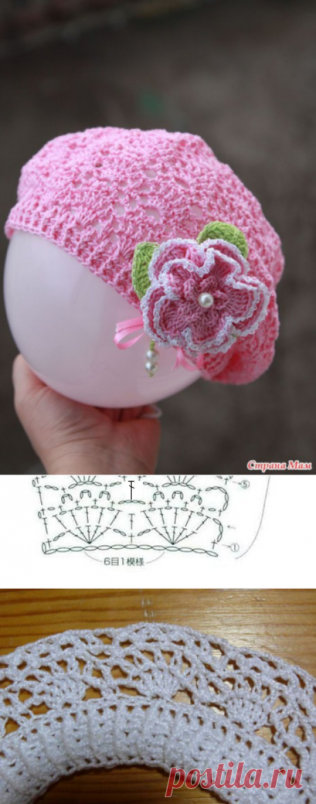 Берет веерочками. Автор Гульнара. Мастер класс