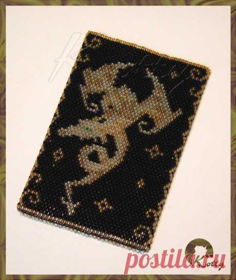 Чехол для кредиток &quot;Дракось&quot; | biser.info - всё о бисере и бисерном творчестве