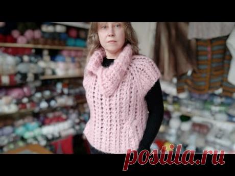 жилет и свитер крючком описание
